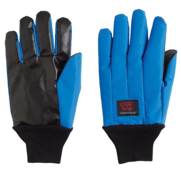 Waterproof Cryo Grip Gloves Wrist Length Blue