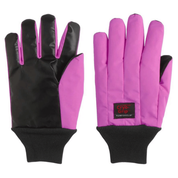 Waterproof Cryo Grip Gloves Wrist Length Pink